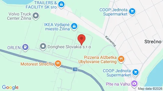 Warehouses for rent i Žilina - kort over placeringen