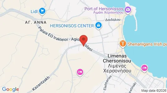 Commercial properties for rent i Hersonissos - kort over placeringen
