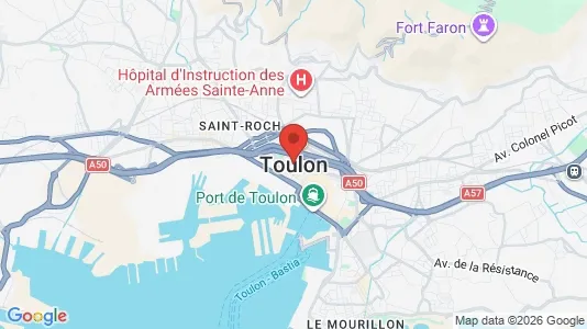 Gewerbeflächen zum Kauf i Toulon - kort over placeringen