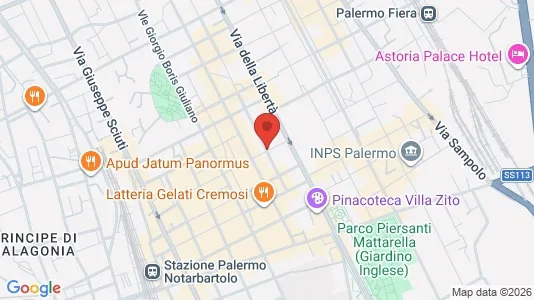Lokaler til leie i Palermo - kort over placeringen