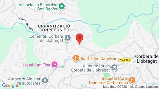 Commercial properties for sale i Cervelló - kort over placeringen