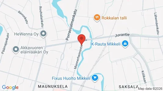 Kontorlokaler til leje i Mikkeli - Foto fra Google Street View