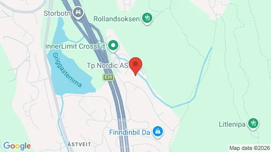 Kontorer til leie i Bergen Åsane - kort over placeringen