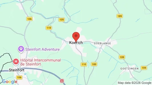 Ladenlokale zur Miete i Koerich – Foto von Google Street View