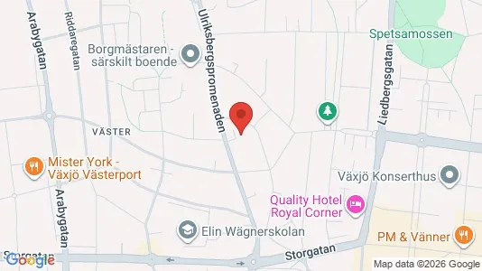 Toimistotilat Vuokrattavana i Växjö - kort over placeringen