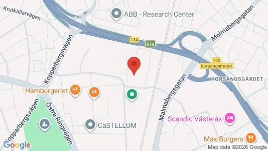 Værkstedslokaler til leje i Västerås - Foto fra Google Street View