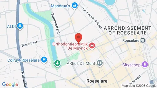 Commercial properties for rent i Roeselare - kort over placeringen