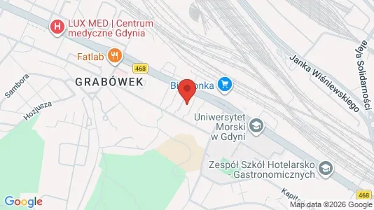 Kontorlokaler til leje i Gdynia - kort over placeringen