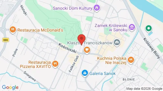 Office spaces for rent i Sanocki - kort over placeringen