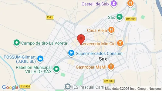 Commercial properties for sale i Sax - kort over placeringen