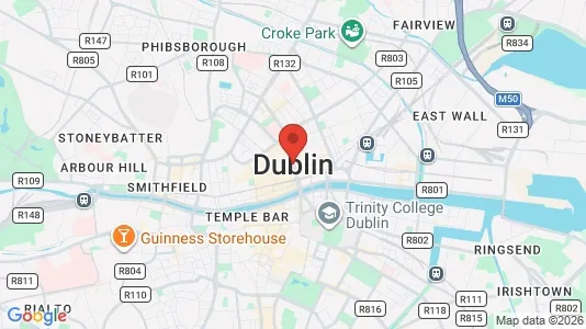 Kontorer til leie i Dublin 2 - kort over placeringen