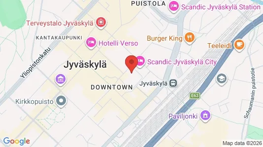 Office spaces for rent i Jyväskylä - kort over placeringen