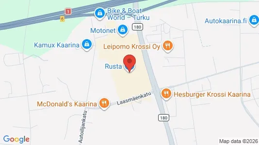 Commercial properties for rent i Kaarina - kort over placeringen