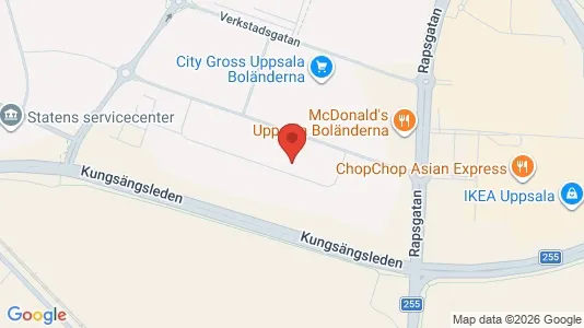 Warehouses for rent i Uppsala - kort over placeringen