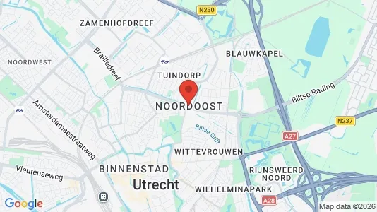 Shops for rent i Utrecht Noord-Oost - kort over placeringen