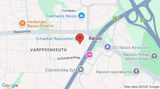 Kontorlokaler til leje i Raisio - kort over placeringen