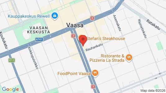 Liikekiinteistöt Vuokrattavana i Vaasa - kort over placeringen