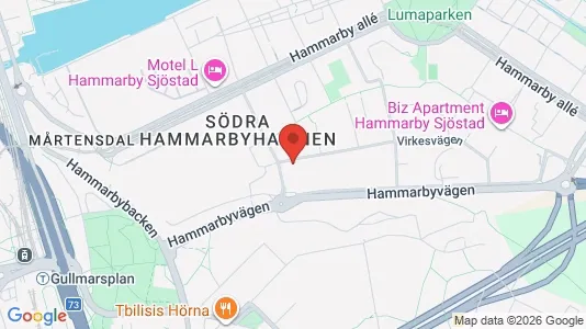 Toimistotilat Vuokrattavana i Hammarbyhamnen - kort over placeringen
