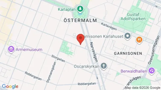 Kantorruimte te huur i Östermalm - kort over placeringen