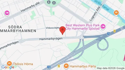 Kontorlokaler til leje i Hammarbyhamnen - Foto fra Google Street View