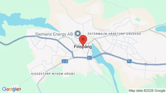 Winkels te huur i Finspång - kort over placeringen