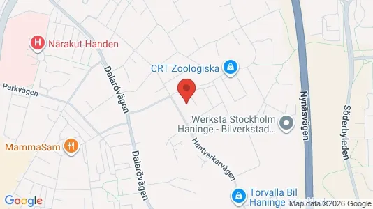 Kantorruimte te huur i Haninge - kort over placeringen