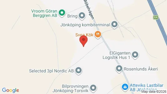 Industrial properties for rent i Jönköping - kort over placeringen