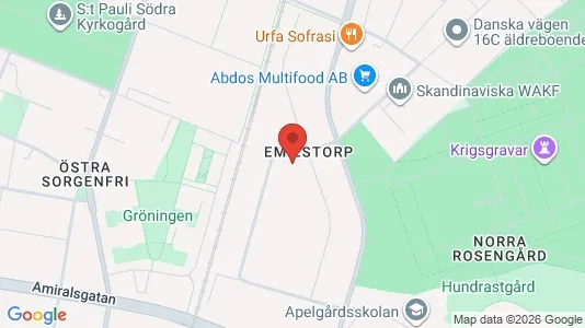Propiedades industriales En alquiler i Rosengård - kort over placeringen