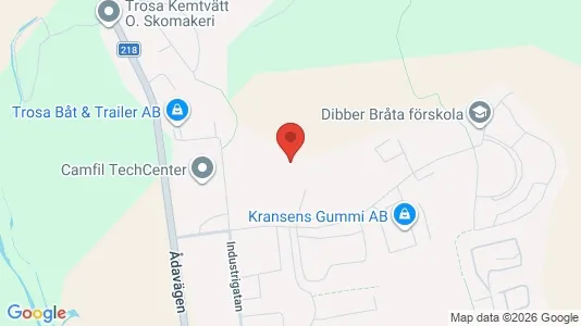 Værkstedslokaler til leje i Trosa - Foto fra Google Street View