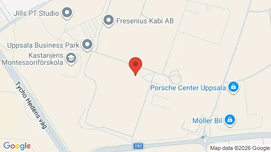 Kontorlokaler til leje i Uppsala - kort over placeringen