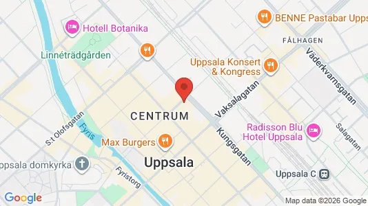 Kontorlokaler til leje i Uppsala - kort over placeringen