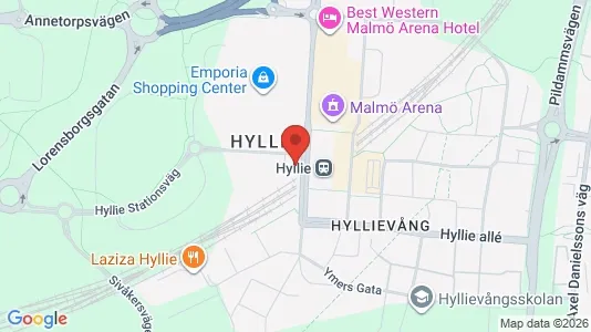 Toimistotilat Vuokrattavana i Hyllie - kort over placeringen