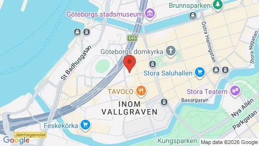 Kontorlokaler til leje i Gøteborg Centrum - kort over placeringen