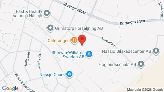 Toimistotilat Vuokrattavana i Nässjö - Kuva Google Street Viewstä