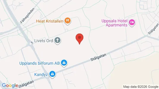 Industrial properties for rent i Uppsala - kort over placeringen