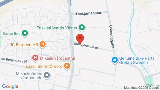 Industrial properties for rent i Örebro - kort over placeringen