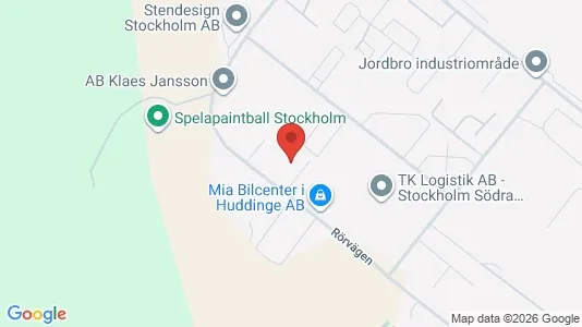 Værkstedslokaler til leje i Haninge - kort over placeringen