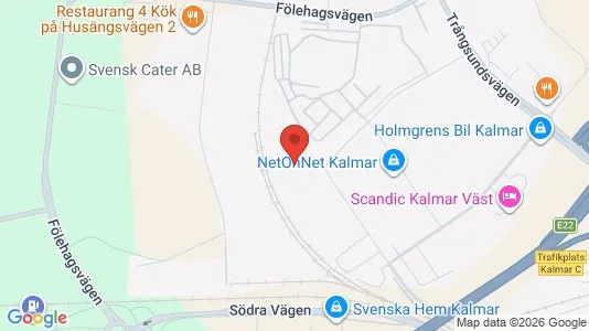 Industrial properties for rent i Kalmar - kort over placeringen