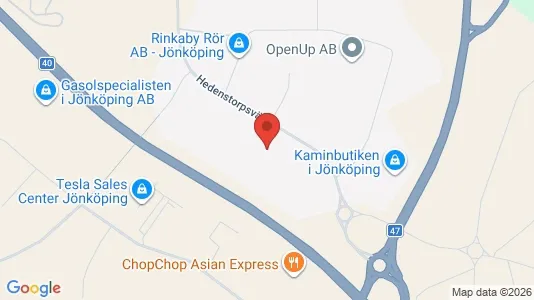 Industrial properties for rent i Jönköping - kort over placeringen