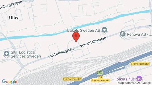 Lagerlokaler til leje i Gøteborg Ø - kort over placeringen