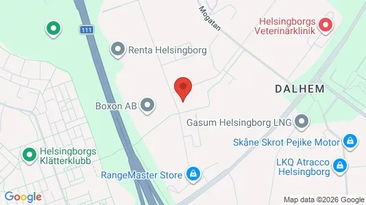 Kontorlokaler til leje i Helsingborg - Foto fra Google Street View
