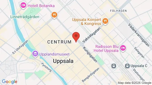 Kontorlokaler til leje i Uppsala - kort over placeringen