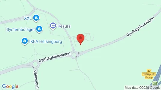 Industrial properties for rent i Helsingborg - kort over placeringen