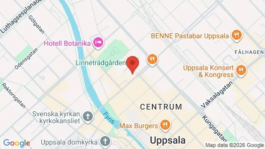 Kontorlokaler til leje i Uppsala - kort over placeringen