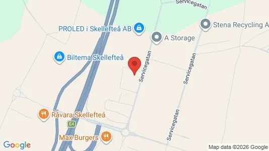 Werkstätte zur Miete i Skellefteå – Foto von Google Street View