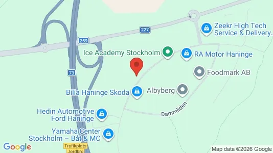Industrilokaler för uthyrning i Haninge - kort over placeringen