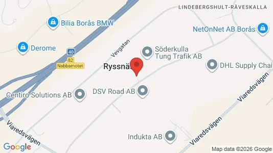 Propiedades industriales En alquiler i Borås - kort over placeringen