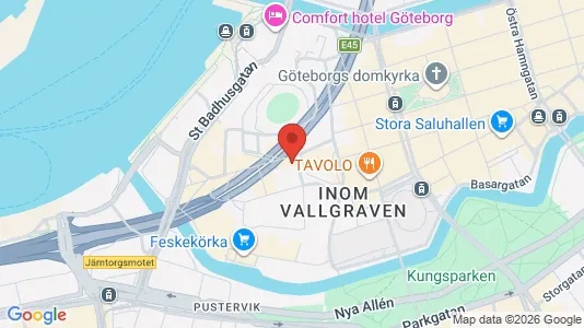 Kontorslokaler för uthyrning i Göteborg Centrum - kort over placeringen