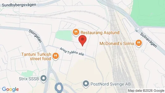 Werkstätte zur Miete i Solna - kort over placeringen