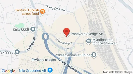 Kontorer til leie i Solna - kort over placeringen